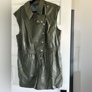 Vegan leather romper